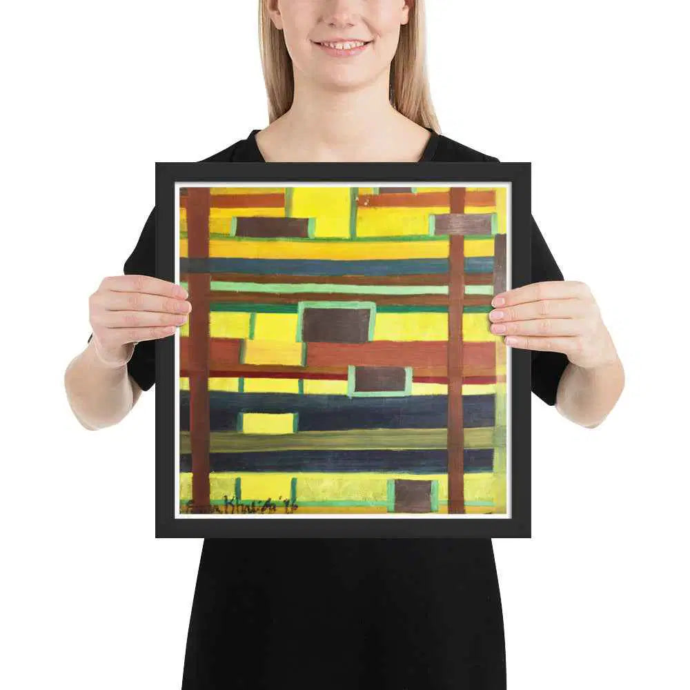 Framed Print - City in Grids - Geometric Abstract Urban