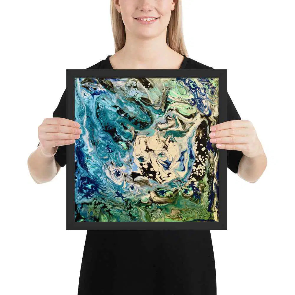 Framed Paper Print - Tectonic - Fluid Abstract Geologic Art