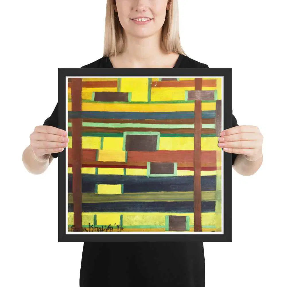 Framed Print - City in Grids - Geometric Abstract Urban