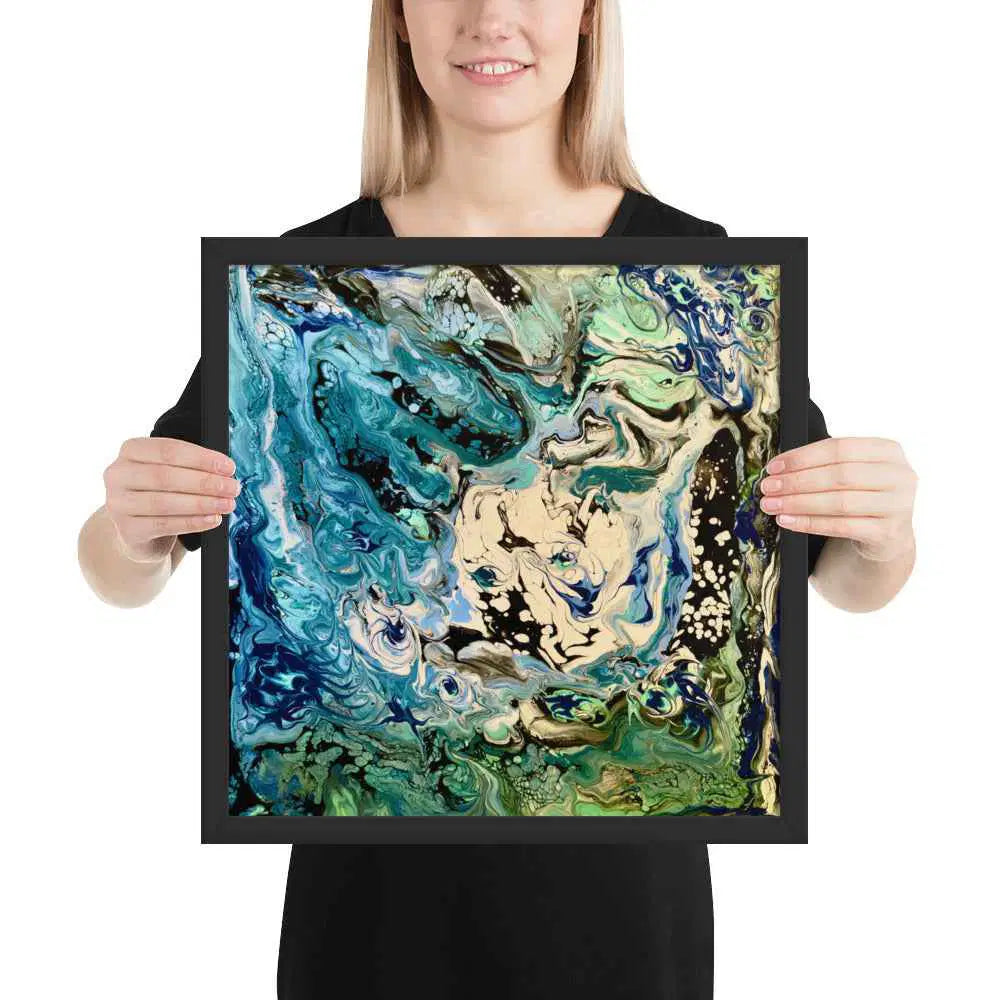Framed Paper Print - Tectonic - Fluid Abstract Geologic Art