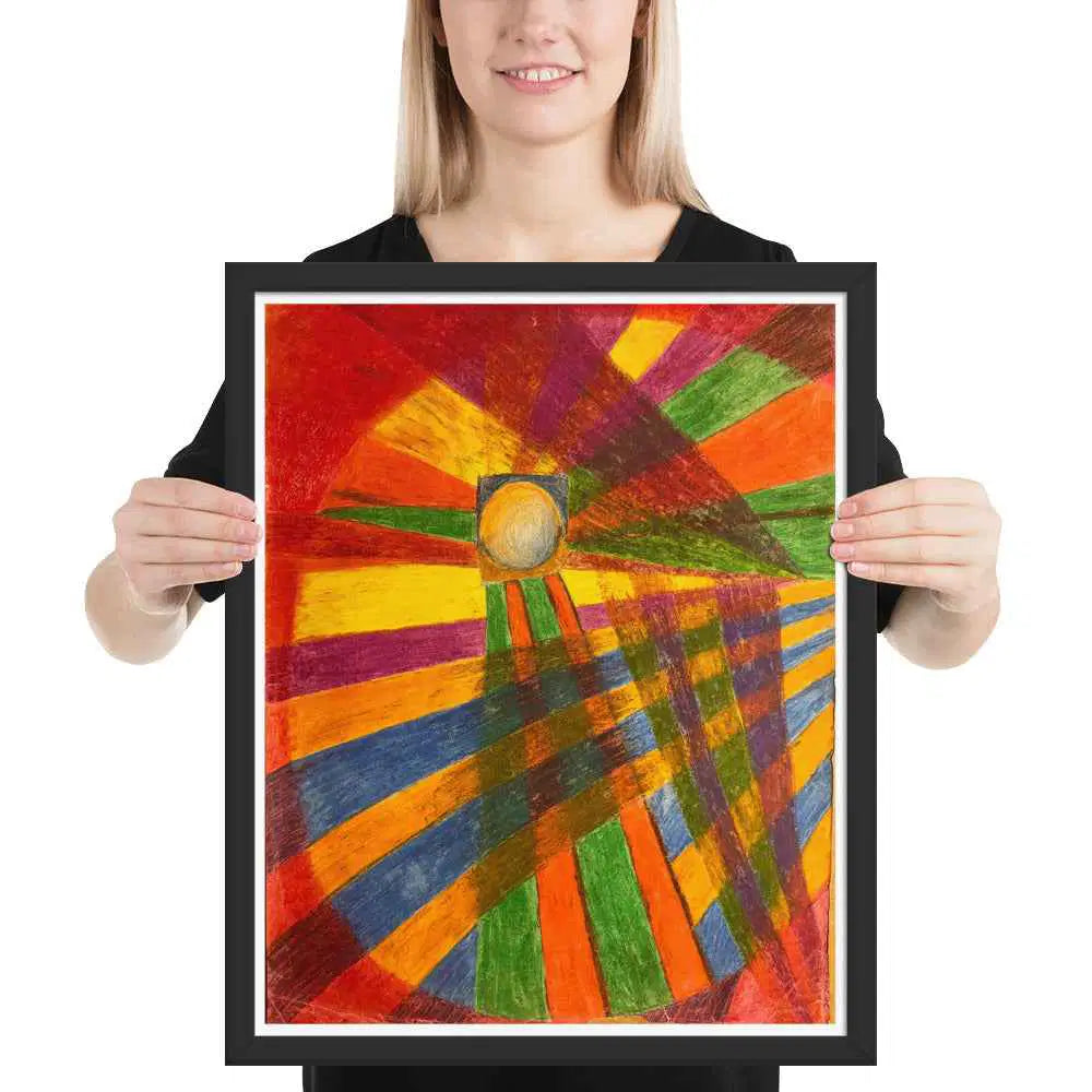 Framed Print - Solar Burst - Geometric Abstract Art