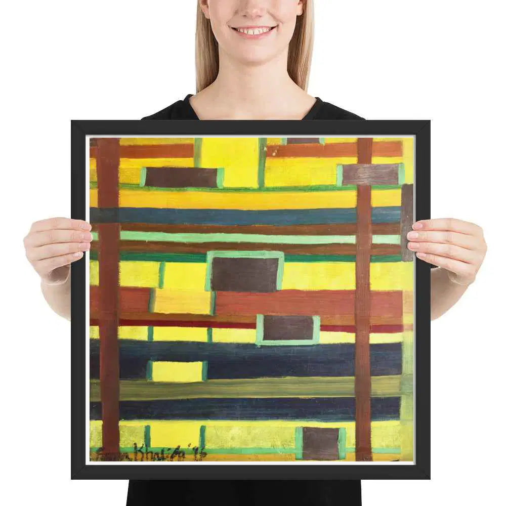 Framed Print - City in Grids - Geometric Abstract Urban