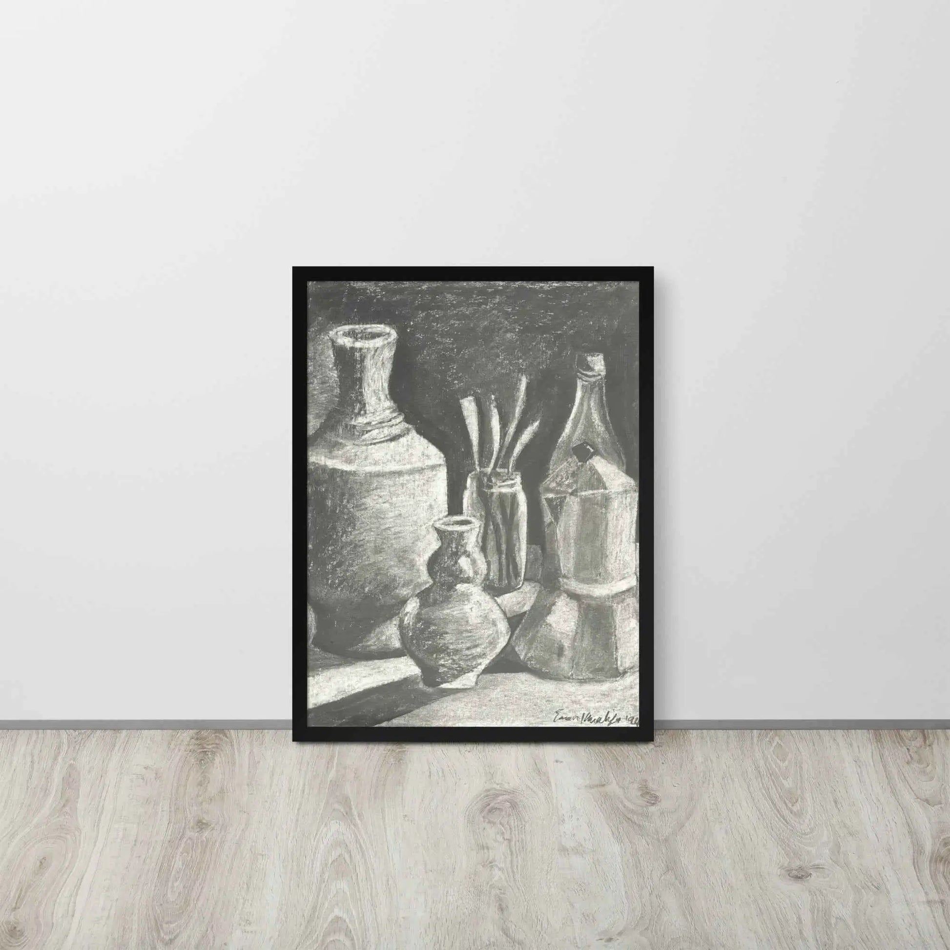 Framed Print - Weight of Silence - Monochrome Still Life