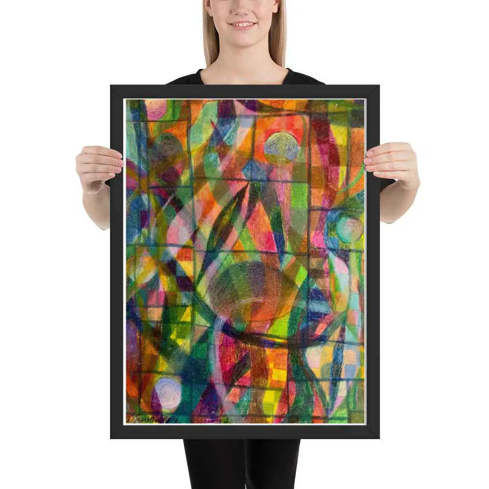 Framed Print - Organic Life - Abstract Colorful Geometric