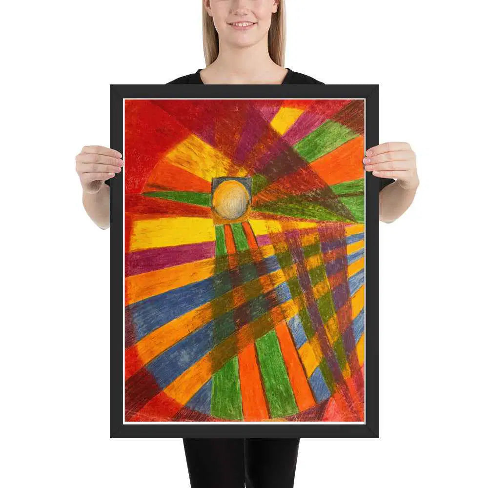 Framed Print - Solar Burst - Geometric Abstract Art
