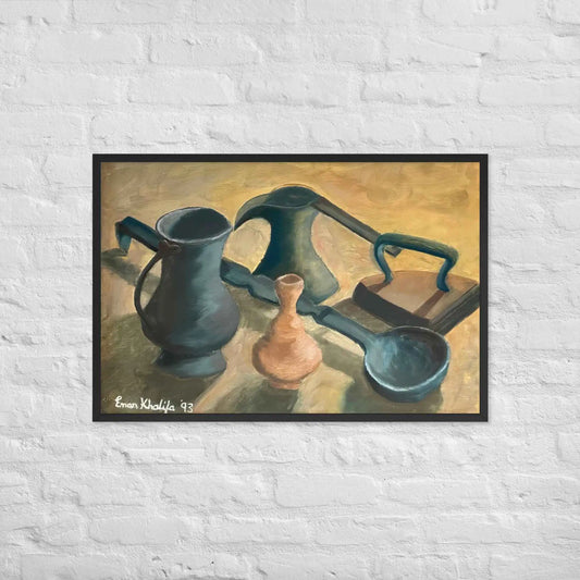 Framed Print - Genesis of Form - Still Life Rustic Vessels