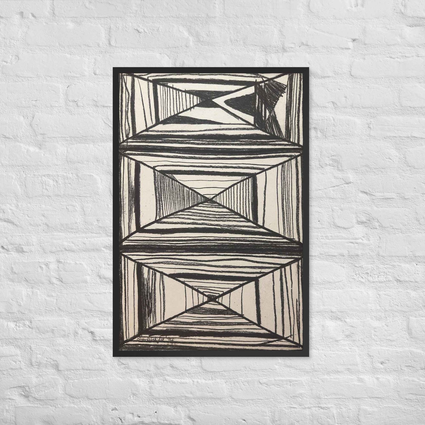 Framed Print - Deception - Geometric Op Art