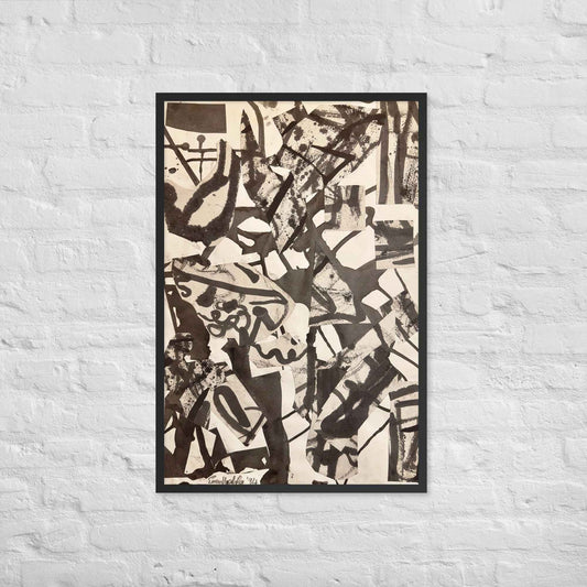 Framed Print - Fragments of Memory - Abstract Ink Splash
