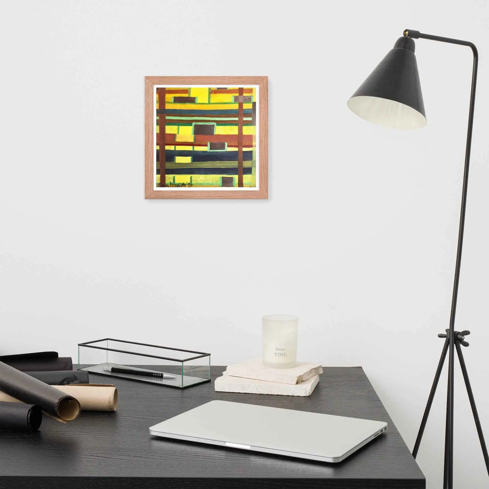 Framed Print - City in Grids - Geometric Abstract Urban