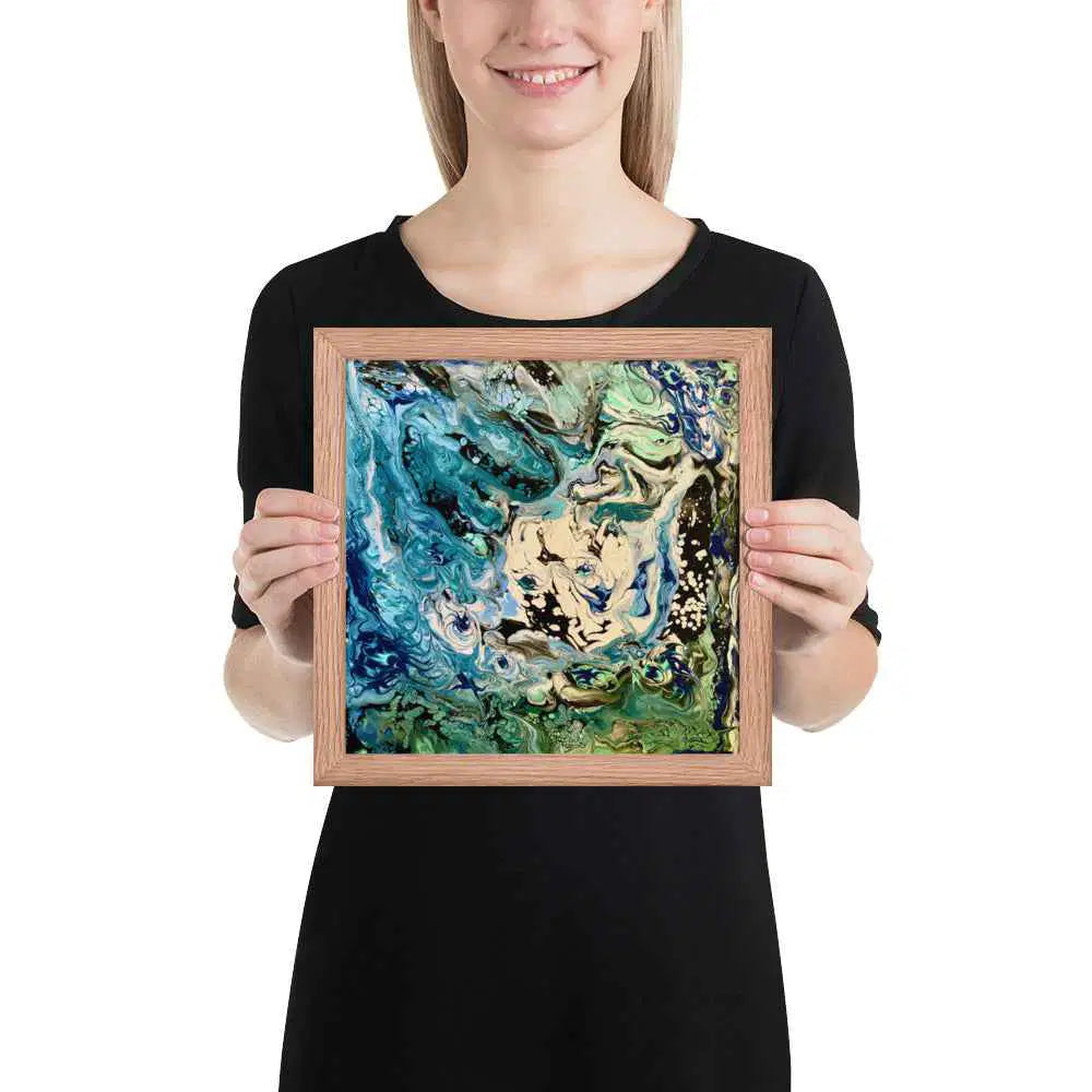 Framed Paper Print - Tectonic - Fluid Abstract Geologic Art