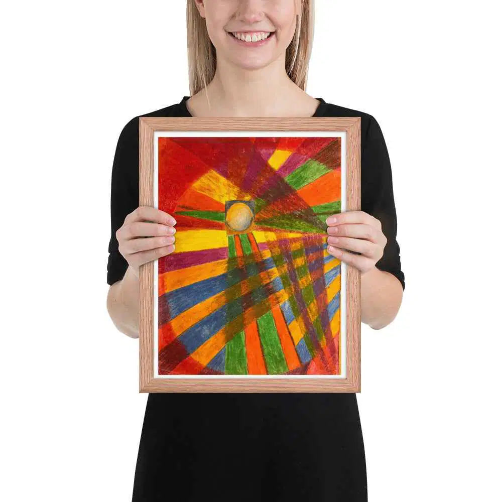 Framed Print - Solar Burst - Geometric Abstract Art