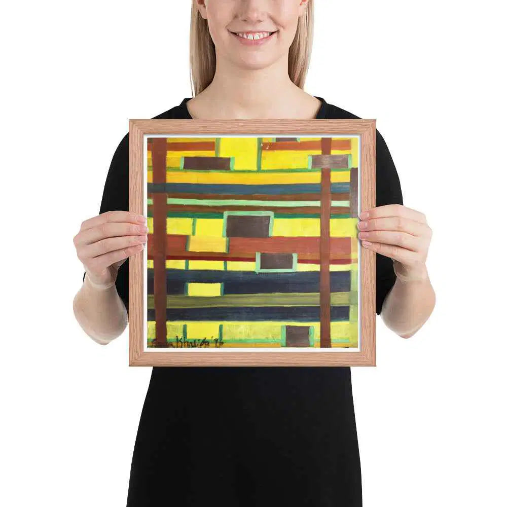 Framed Print - City in Grids - Geometric Abstract Urban