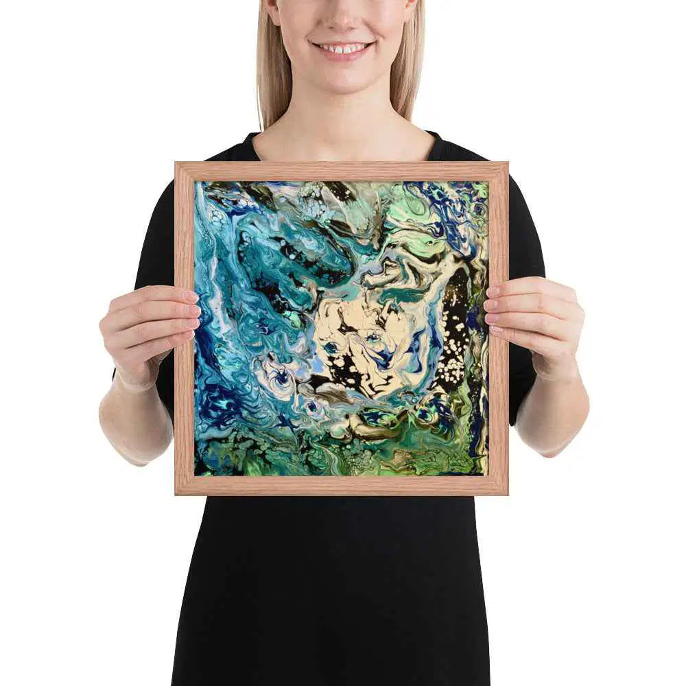 Framed Paper Print - Tectonic - Fluid Abstract Geologic Art