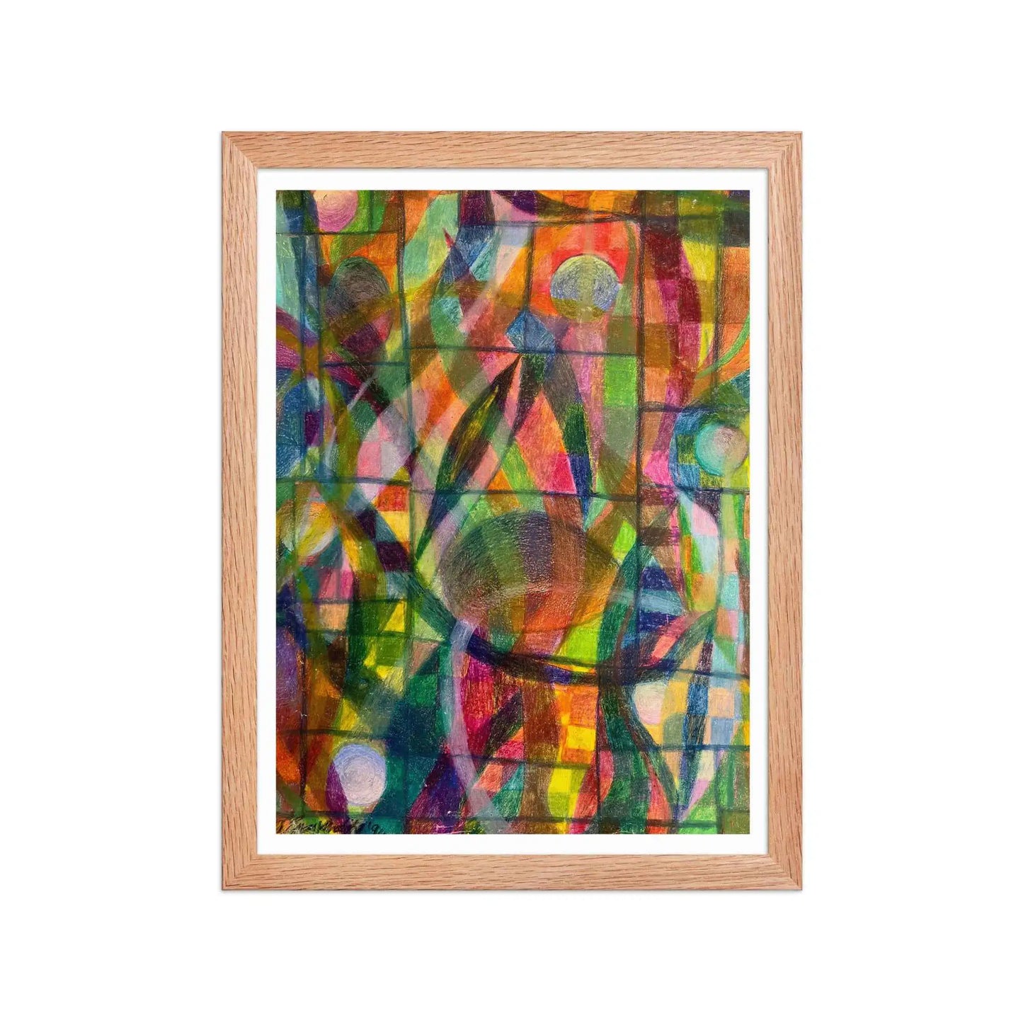 Framed Print - Organic Life - Abstract Colorful Geometric