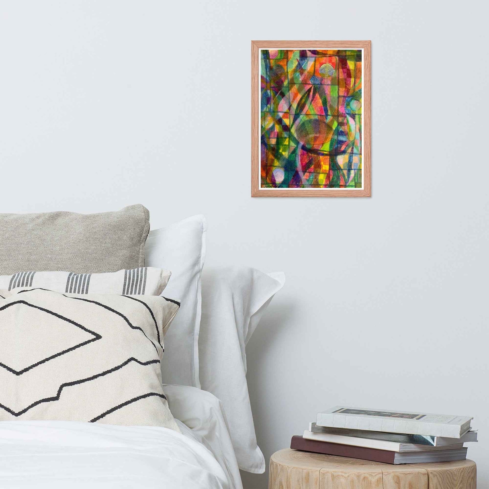 Framed Print - Organic Life - Abstract Colorful Geometric