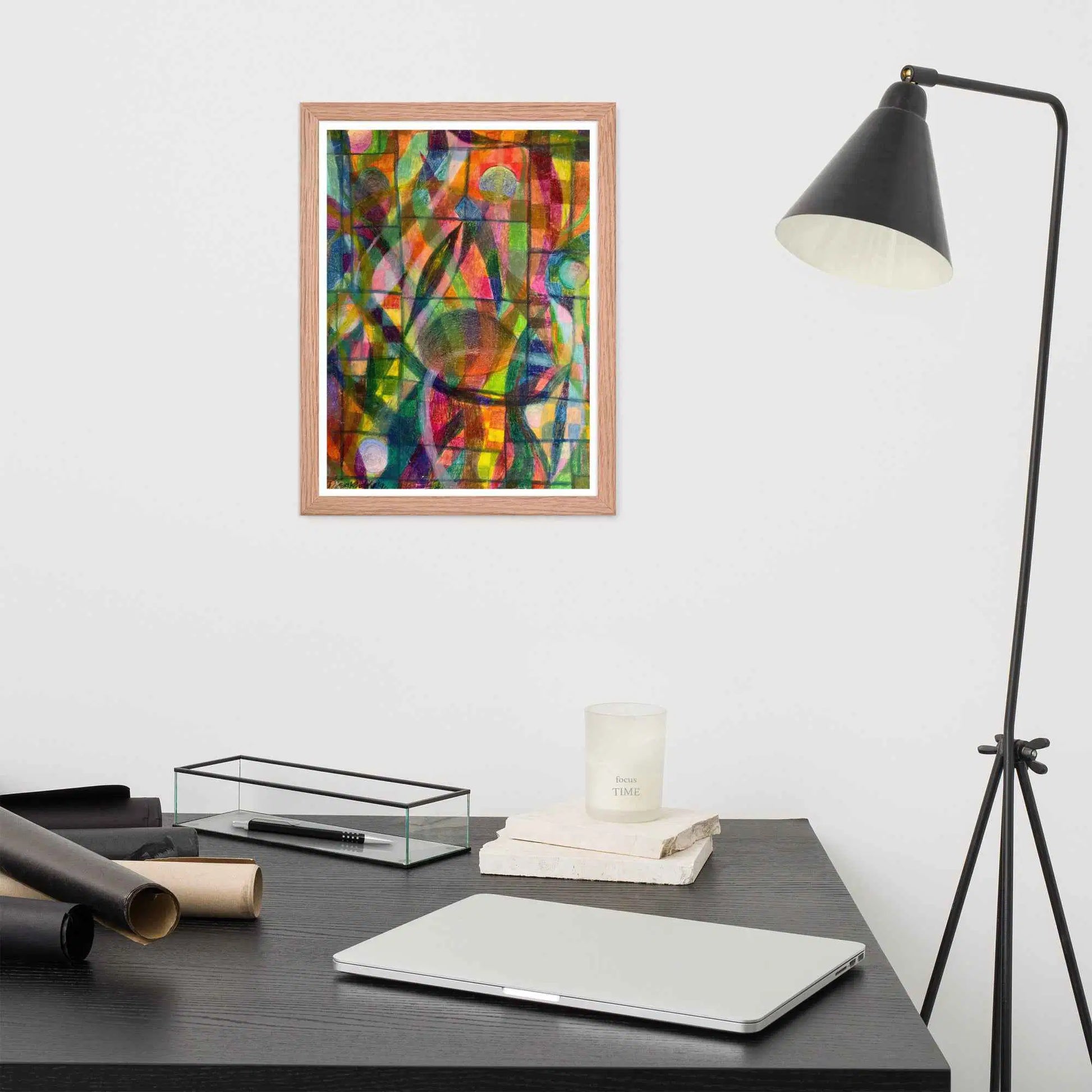 Framed Print - Organic Life - Abstract Colorful Geometric