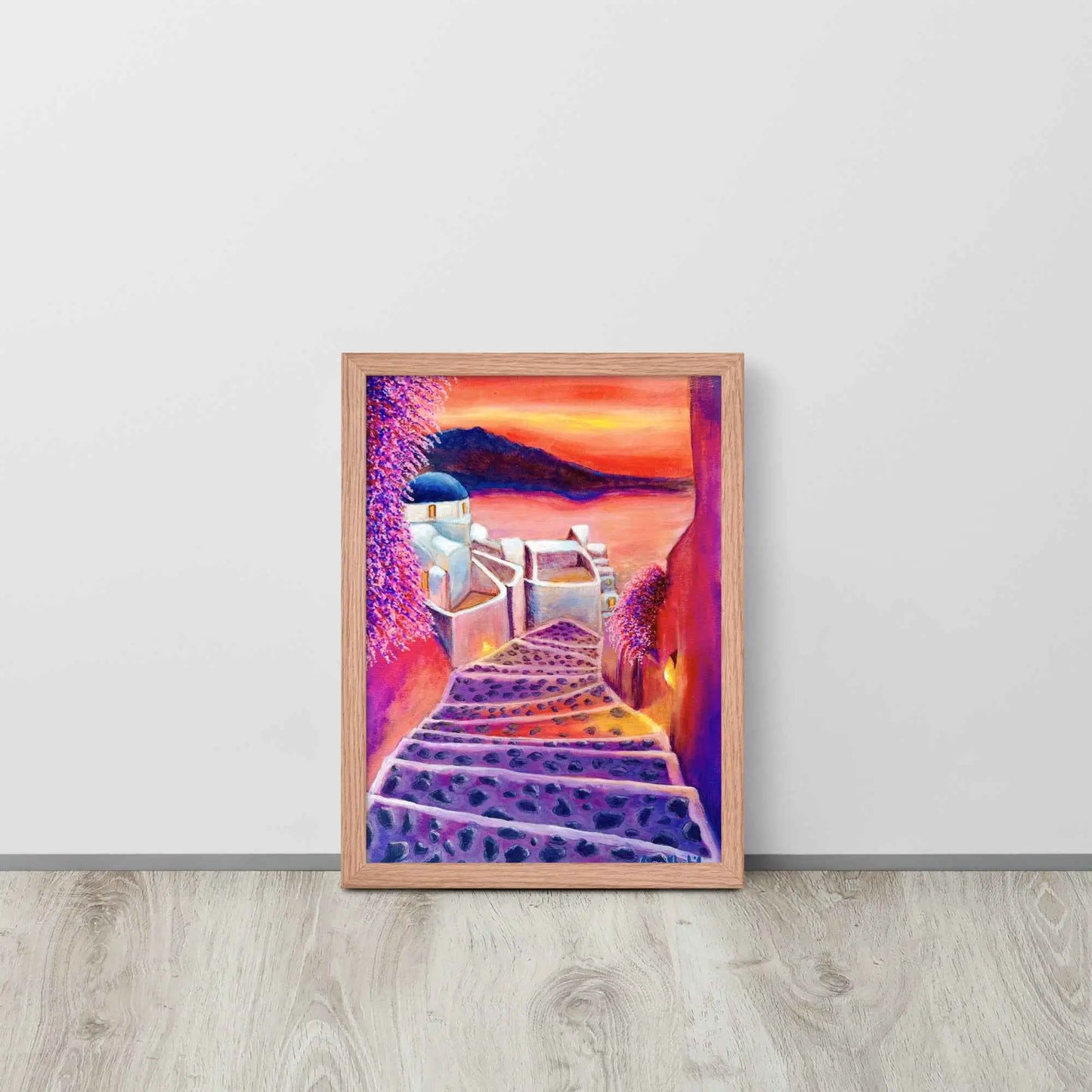 Framed Paper Print – Warm Embrace – Romantic Evening Landscape Art