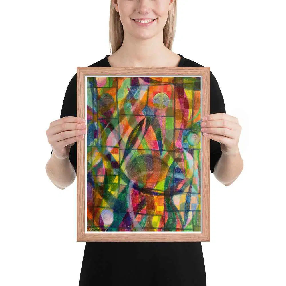 Framed Print - Organic Life - Abstract Colorful Geometric
