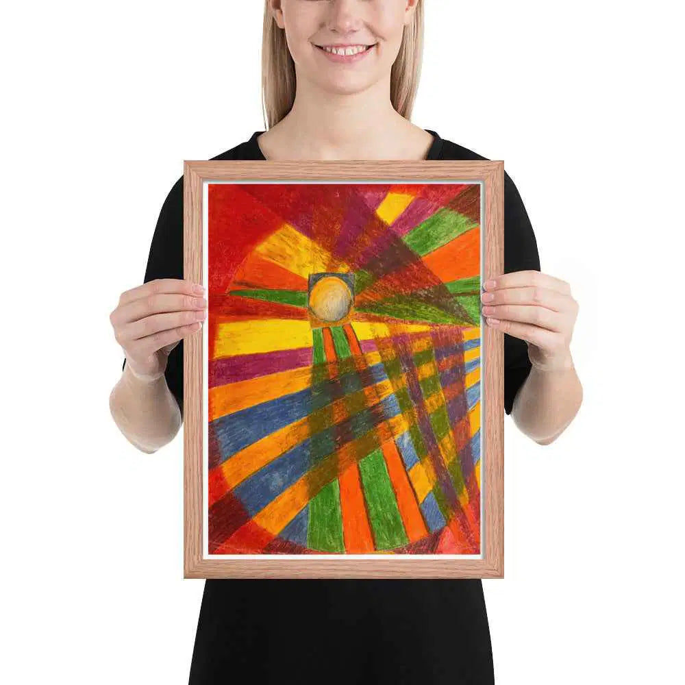 Framed Print - Solar Burst - Geometric Abstract Art