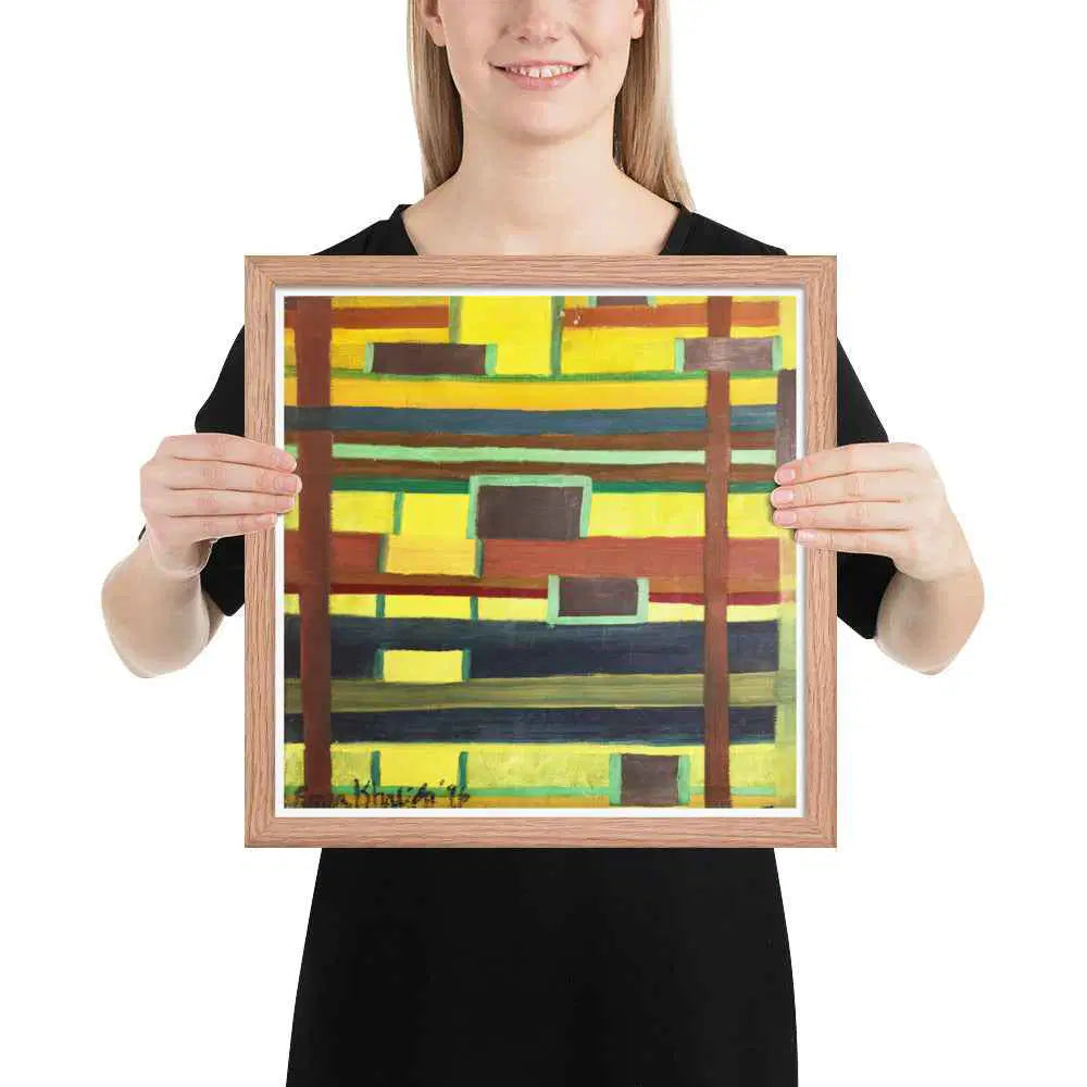 Framed Print - City in Grids - Geometric Abstract Urban