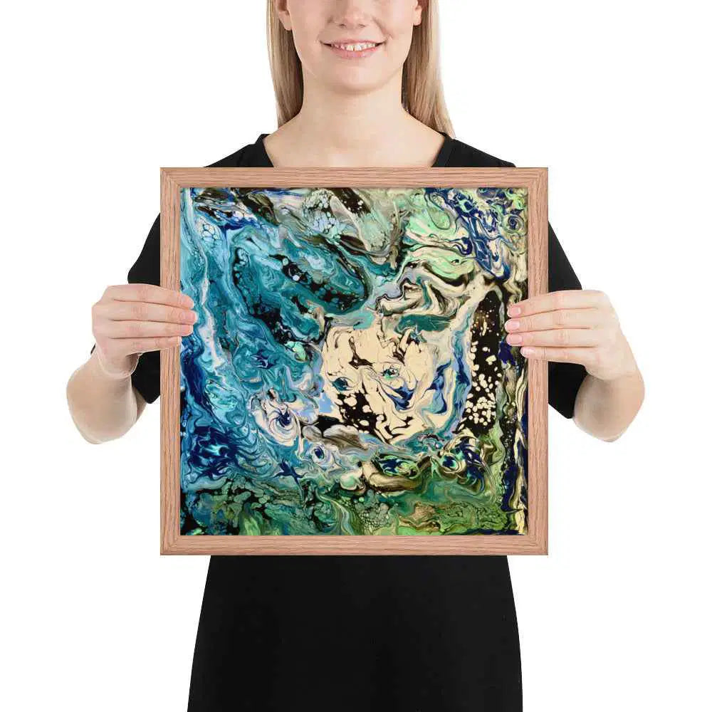 Framed Paper Print - Tectonic - Fluid Abstract Geologic Art