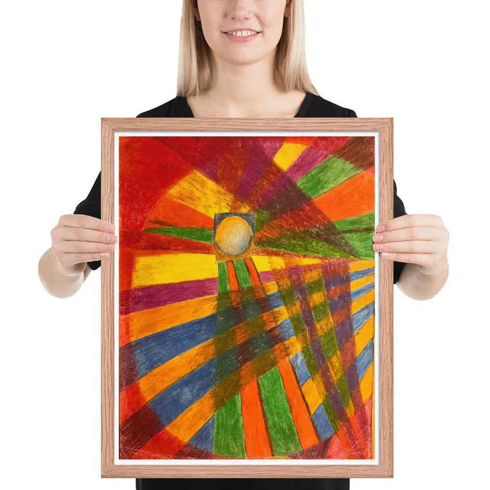 Framed Print - Solar Burst - Geometric Abstract Art