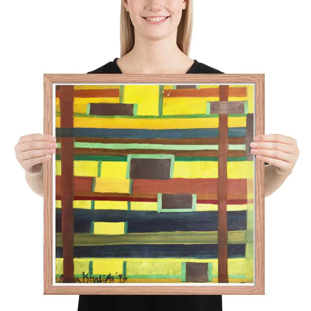 Framed Print - City in Grids - Geometric Abstract Urban