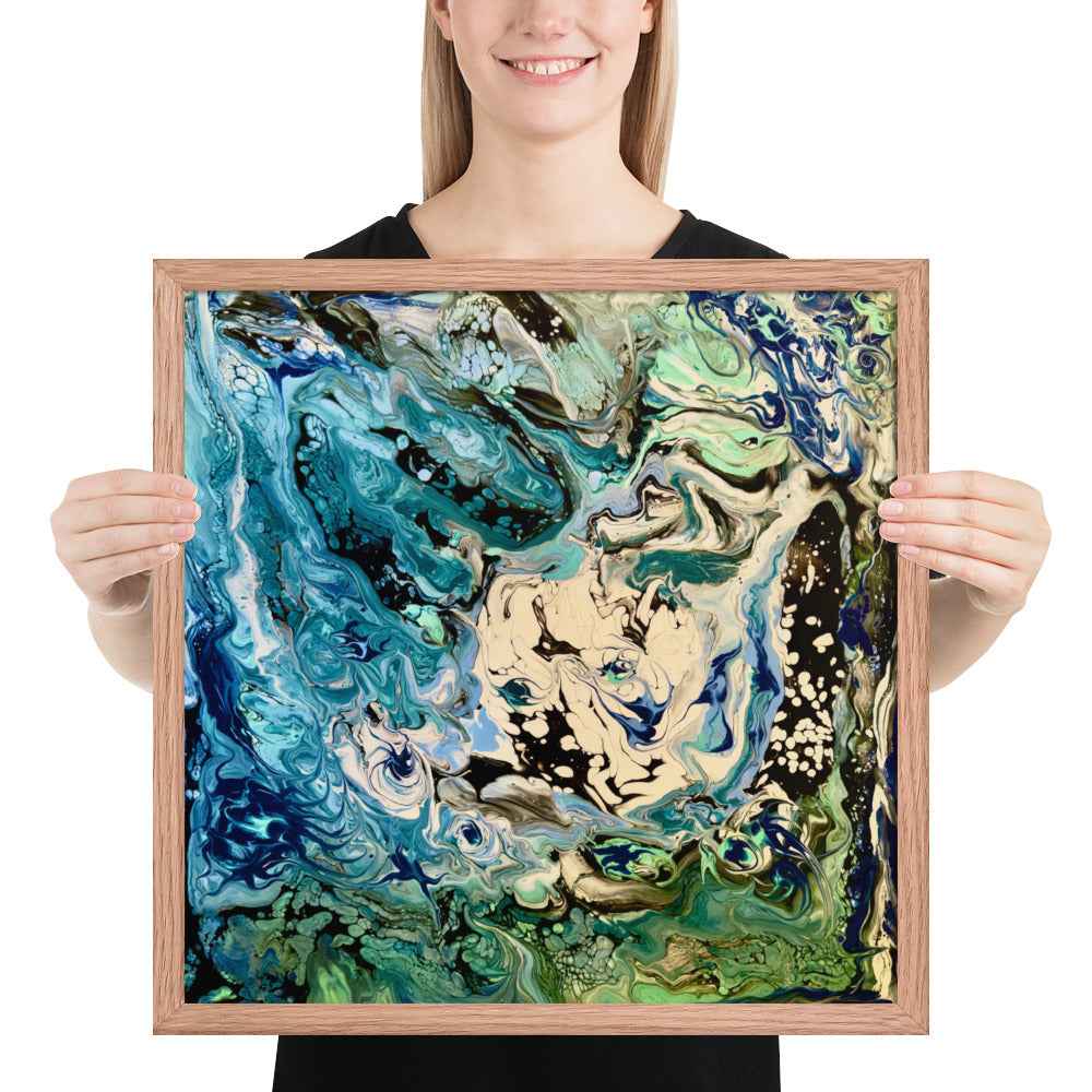 Framed Paper Print - Tectonic - Fluid Abstract Geologic Art