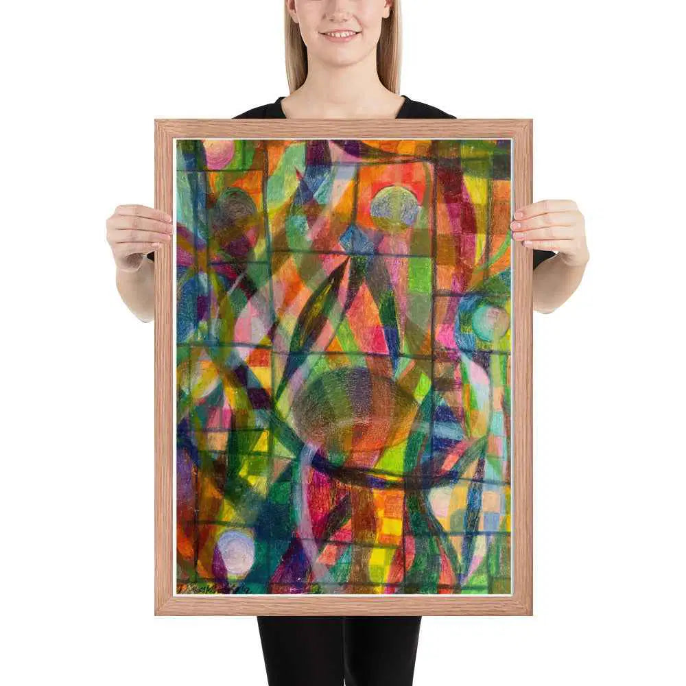 Framed Print - Organic Life - Abstract Colorful Geometric