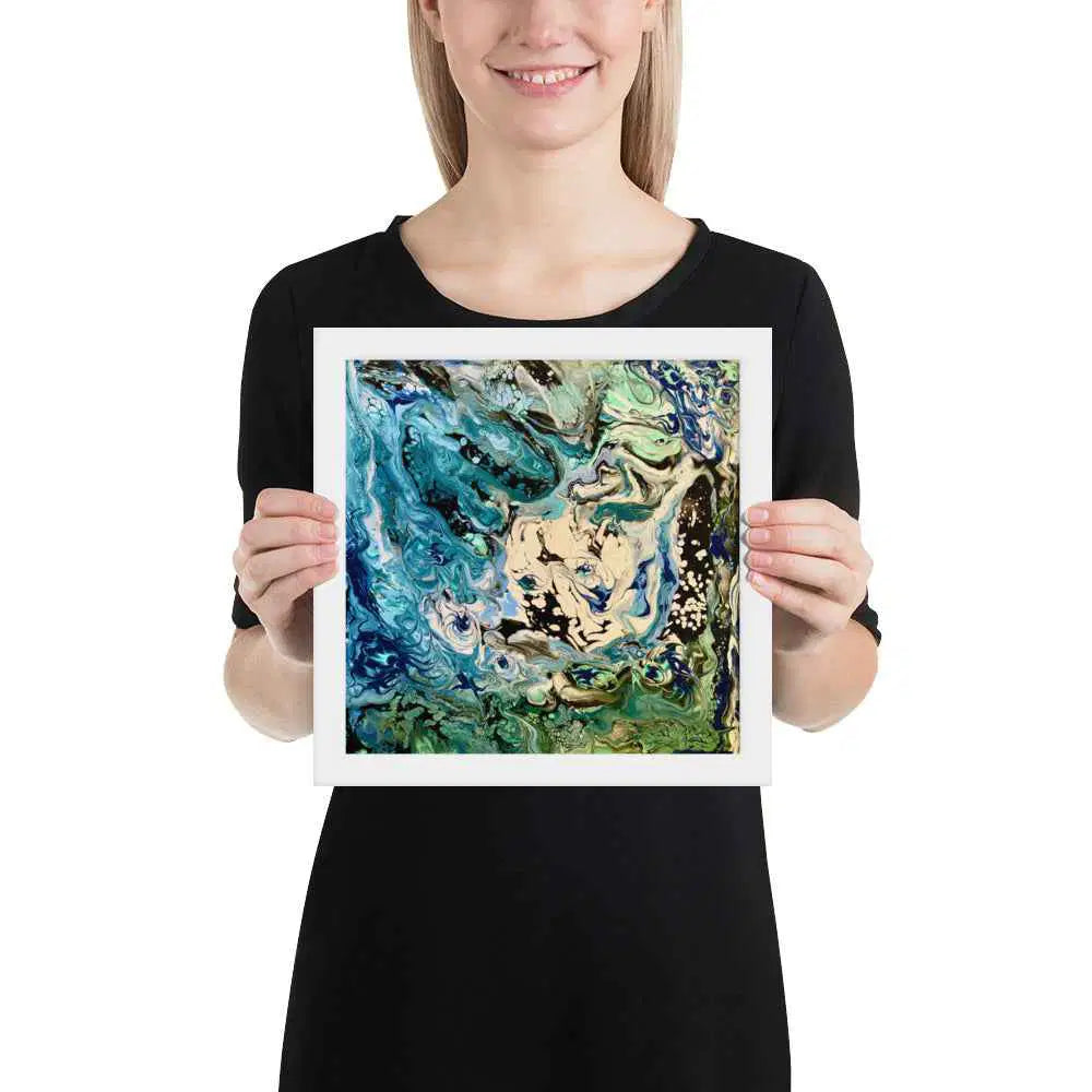 Framed Paper Print - Tectonic - Fluid Abstract Geologic Art