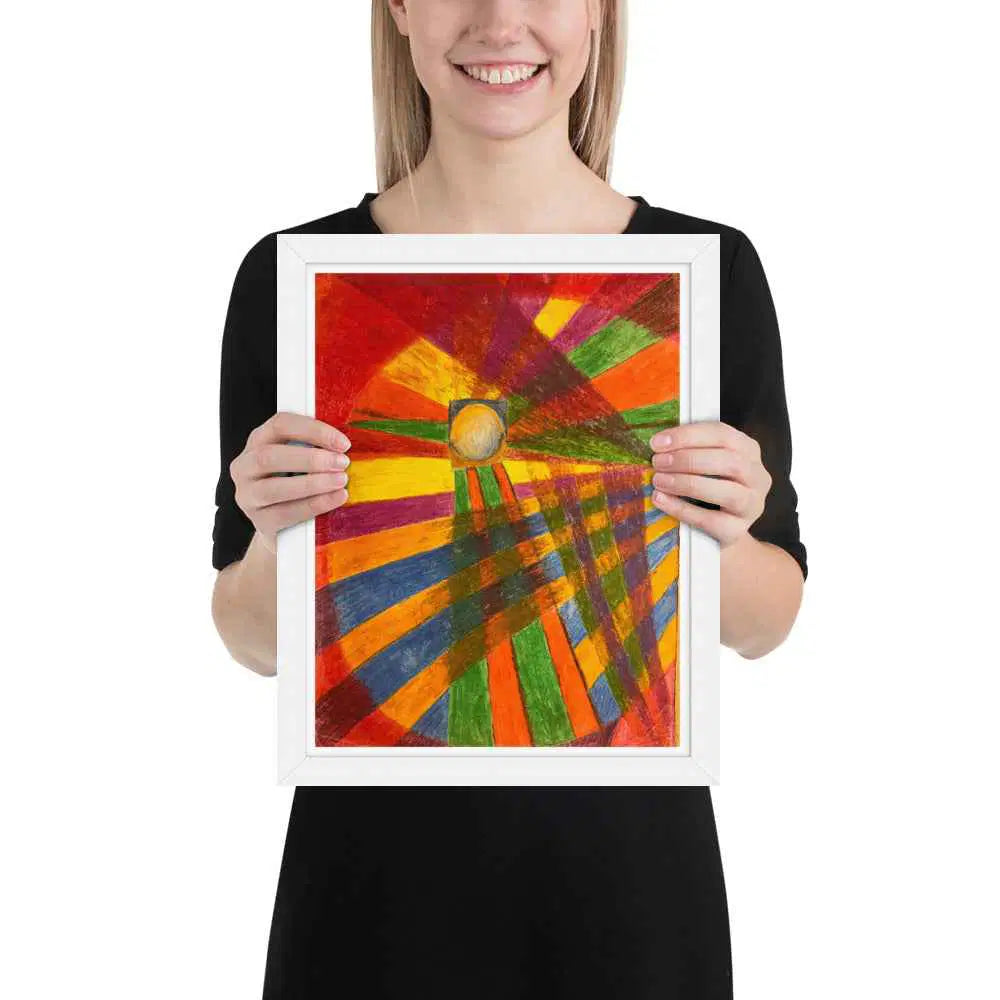 Framed Print - Solar Burst - Geometric Abstract Art