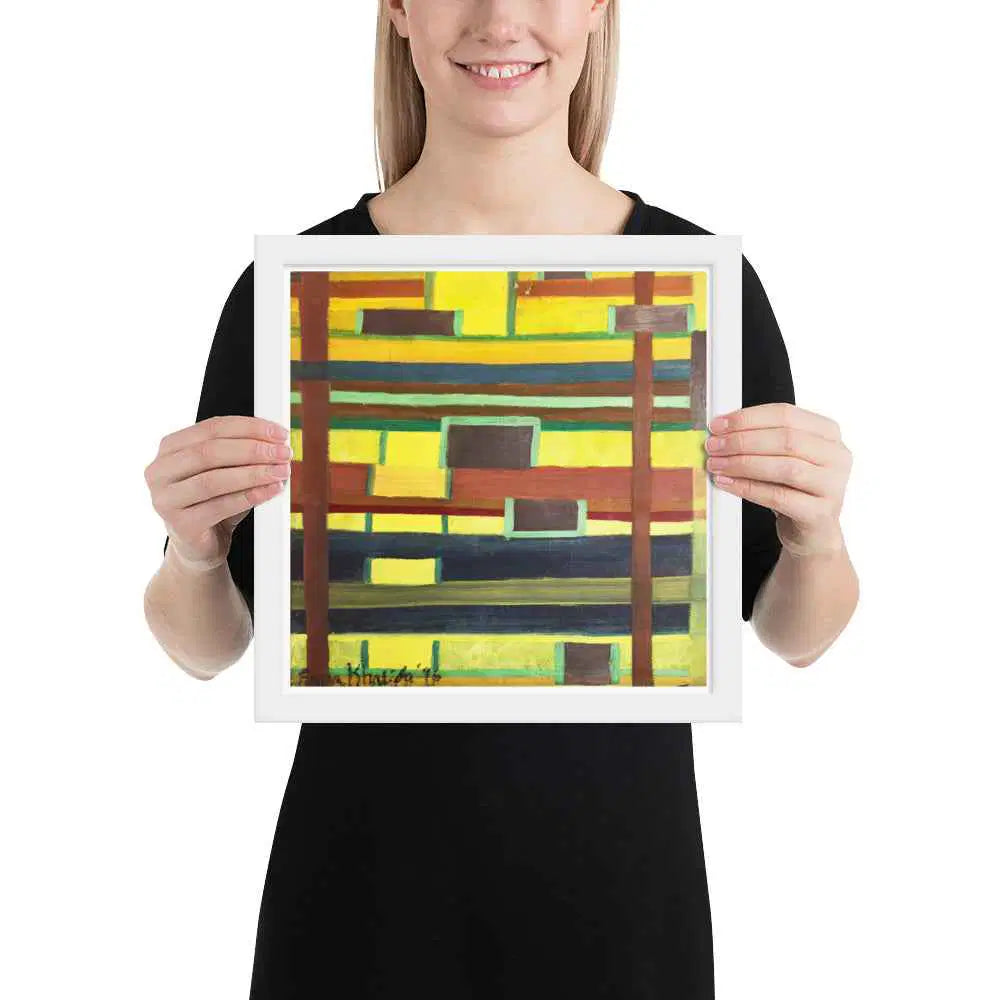 Framed Print - City in Grids - Geometric Abstract Urban