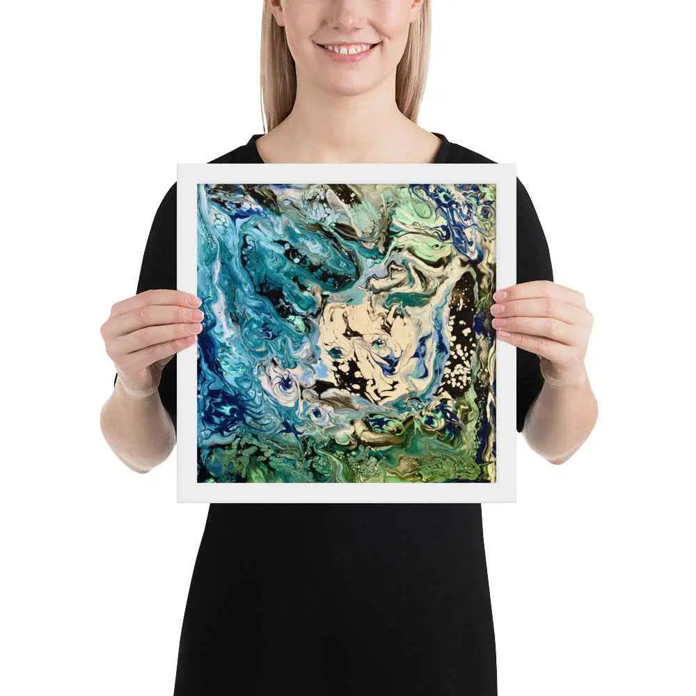 Framed Paper Print - Tectonic - Fluid Abstract Geologic Art