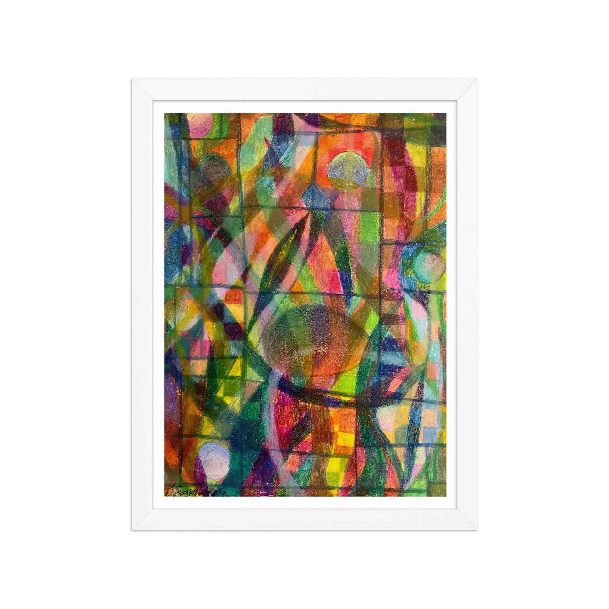 Framed Print - Organic Life - Abstract Colorful Geometric