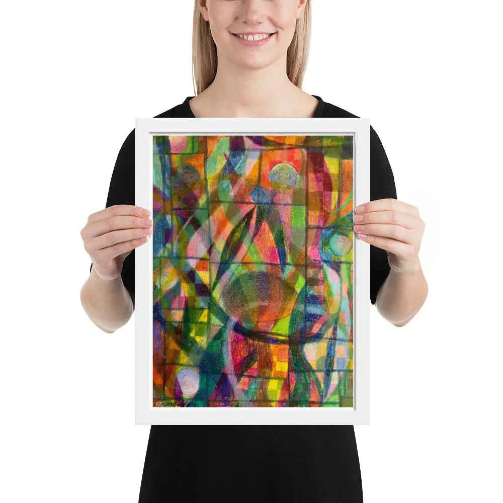 Framed Print - Organic Life - Abstract Colorful Geometric