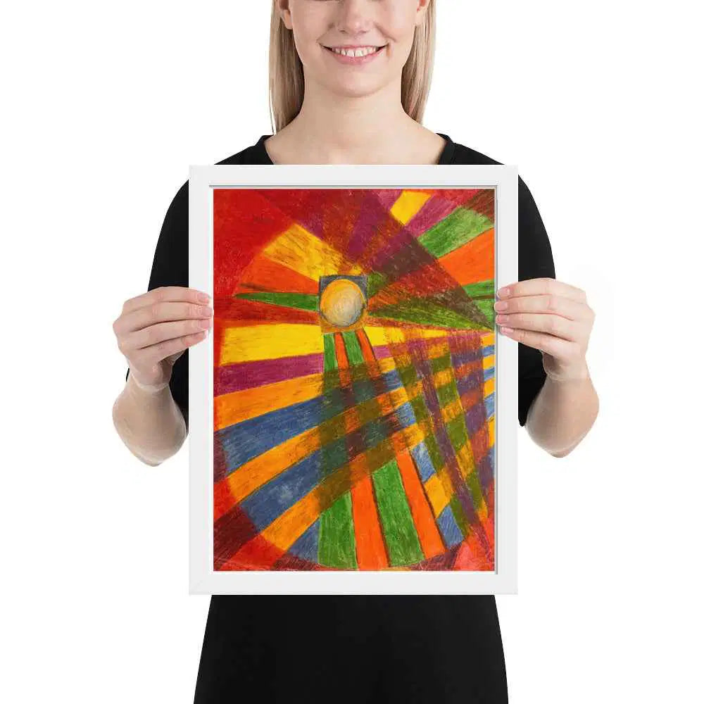 Framed Print - Solar Burst - Geometric Abstract Art