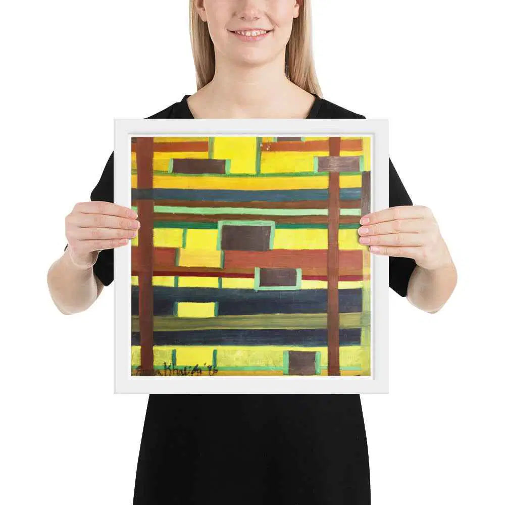 Framed Print - City in Grids - Geometric Abstract Urban