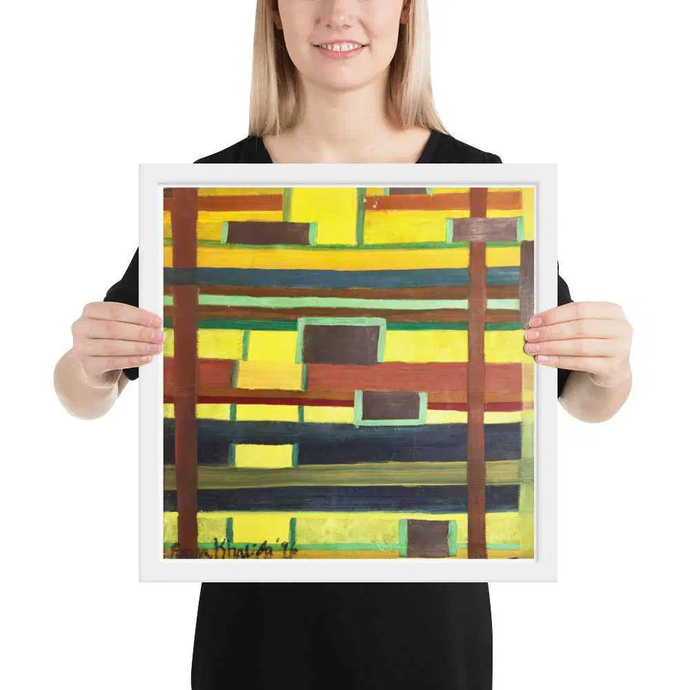 Framed Print - City in Grids - Geometric Abstract Urban