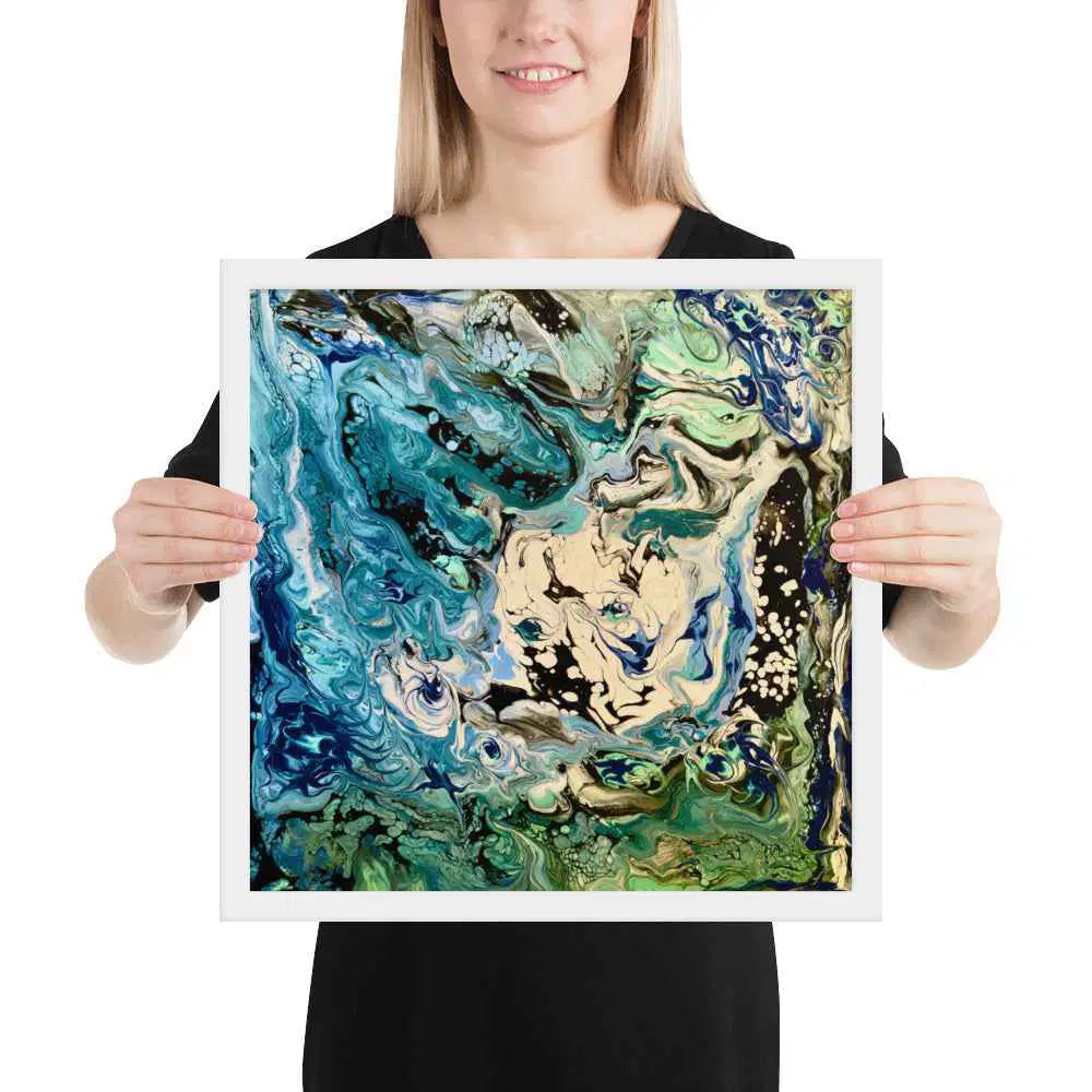Framed Paper Print - Tectonic - Fluid Abstract Geologic Art