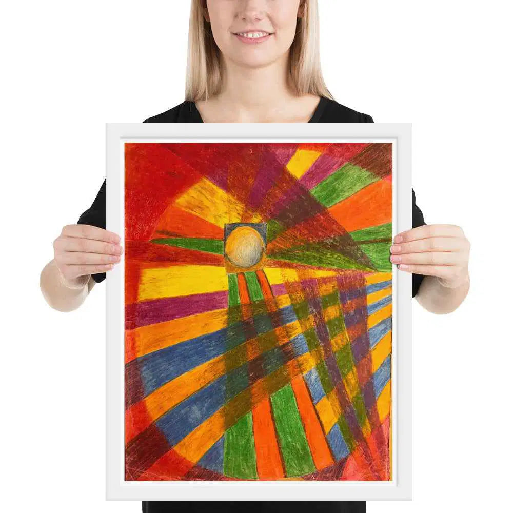 Framed Print - Solar Burst - Geometric Abstract Art