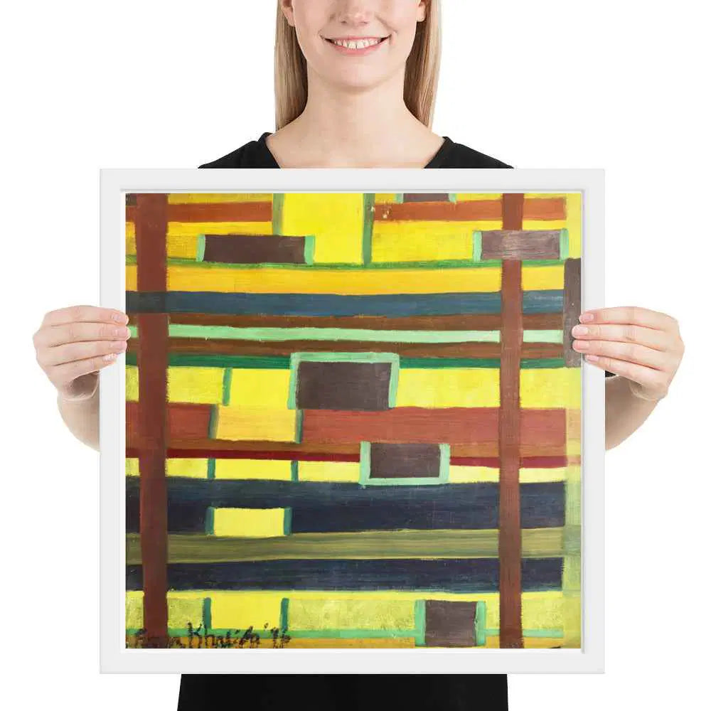 Framed Print - City in Grids - Geometric Abstract Urban