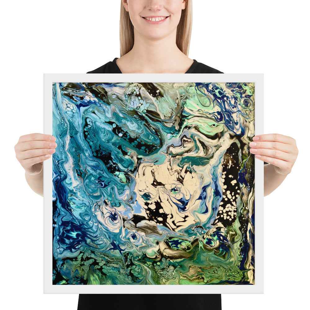 Framed Paper Print - Tectonic - Fluid Abstract Geologic Art