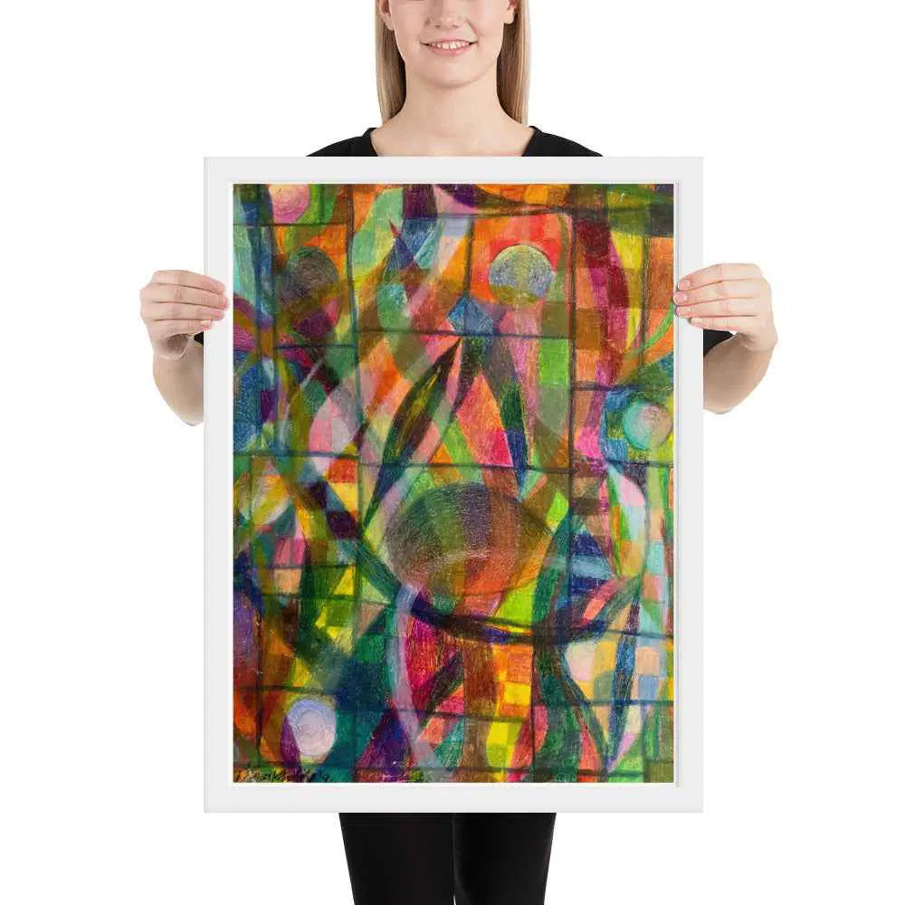 Framed Print - Organic Life - Abstract Colorful Geometric