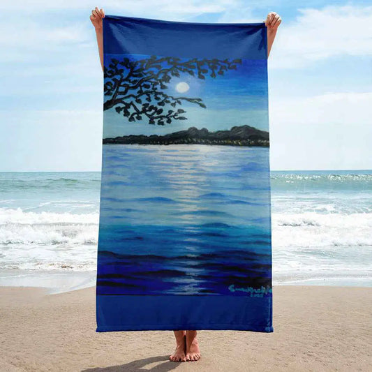 Towel - Nocturned - Tonalism Moonlit Night Scene
