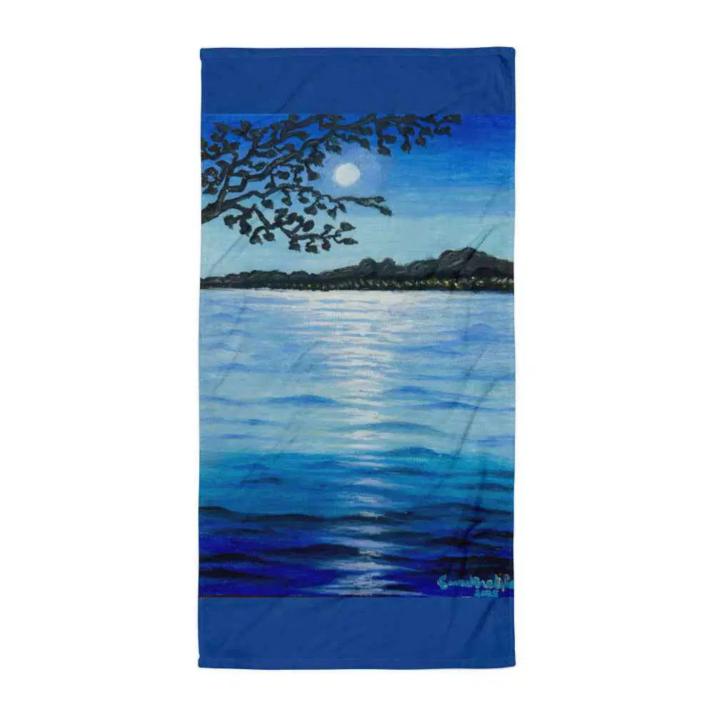 Towel - Nocturned - Tonalism Moonlit Night Scene