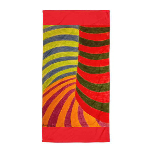 Towel - No Brake Zone - Op Art Geometric Motion