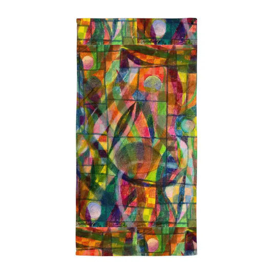 Towel - Organic Life - Abstract Colorful Geometric Art