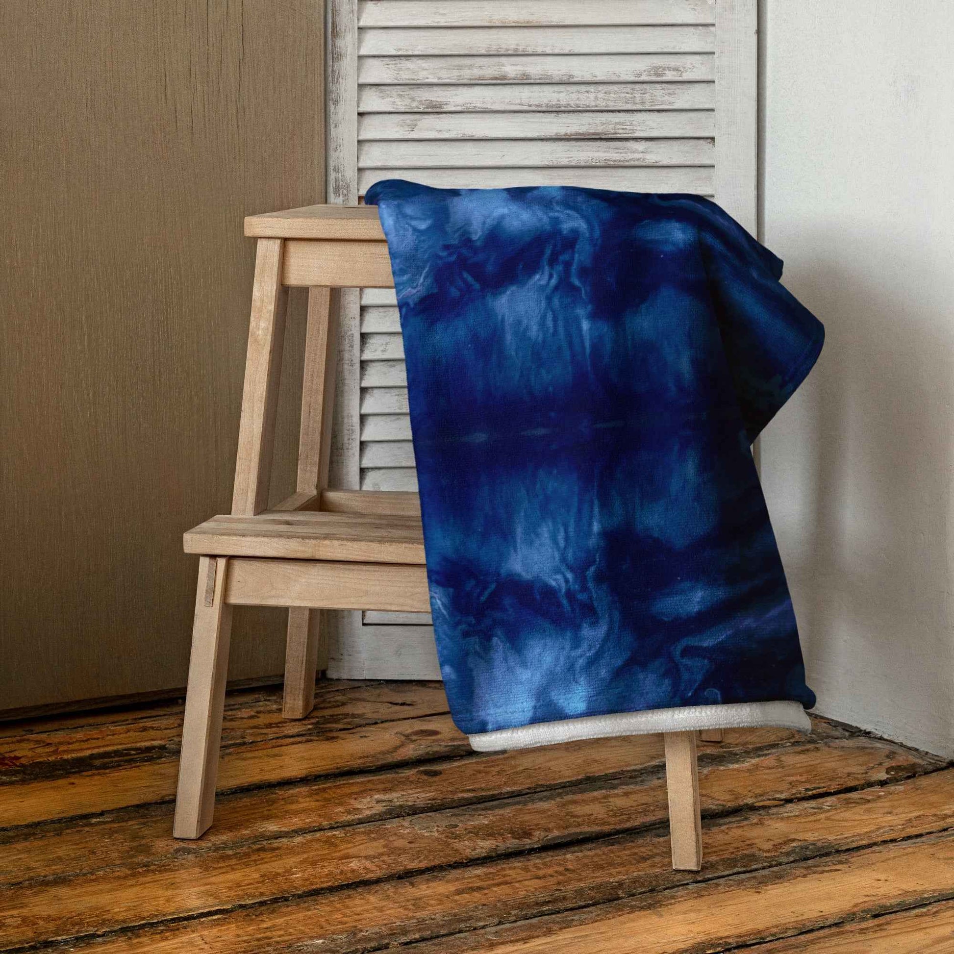 Towel - Thunder - Dramatic Blue Storm Cloud Dramatic Art