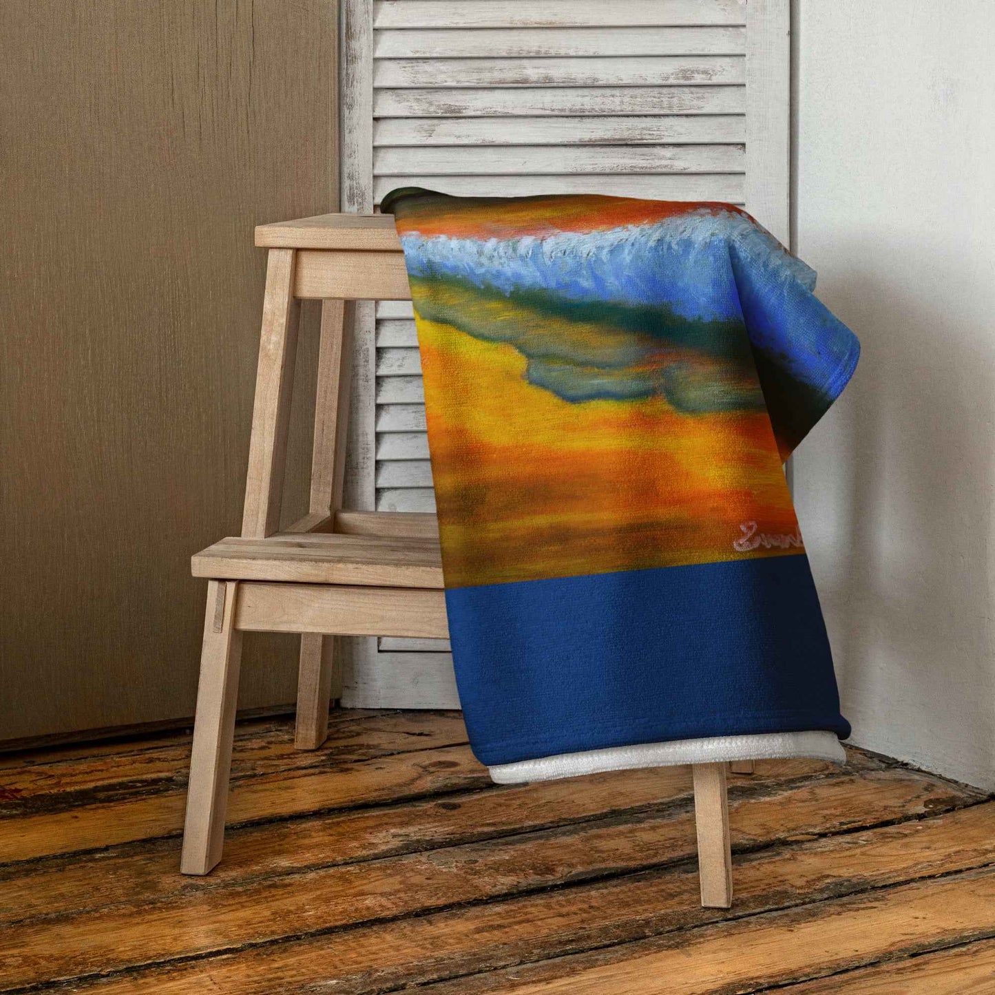Towel - Day Blazed - Tropical Sunset Palm Tree Art