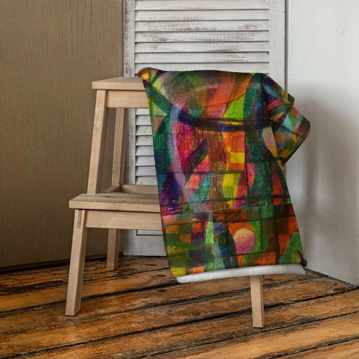 Towel - Organic Life - Abstract Colorful Geometric Art
